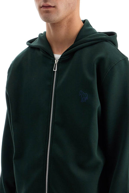 Hooded Sweatshirt With Zipper  - Green