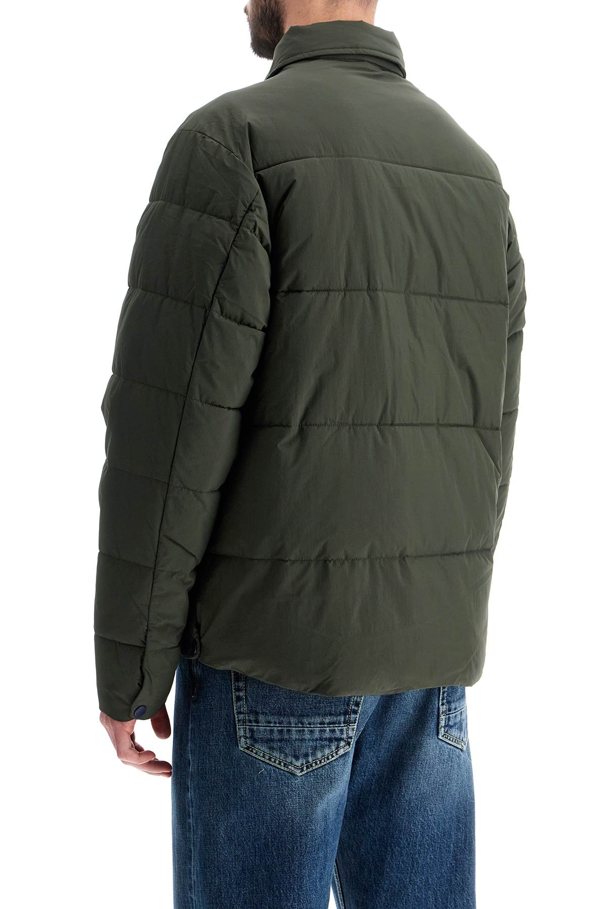 Lightweight Recycled Nylon Down Jacket  - Khaki