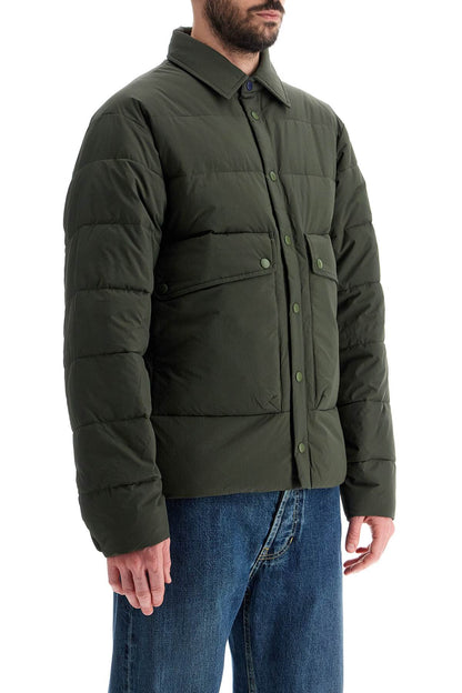 Lightweight Recycled Nylon Down Jacket  - Khaki