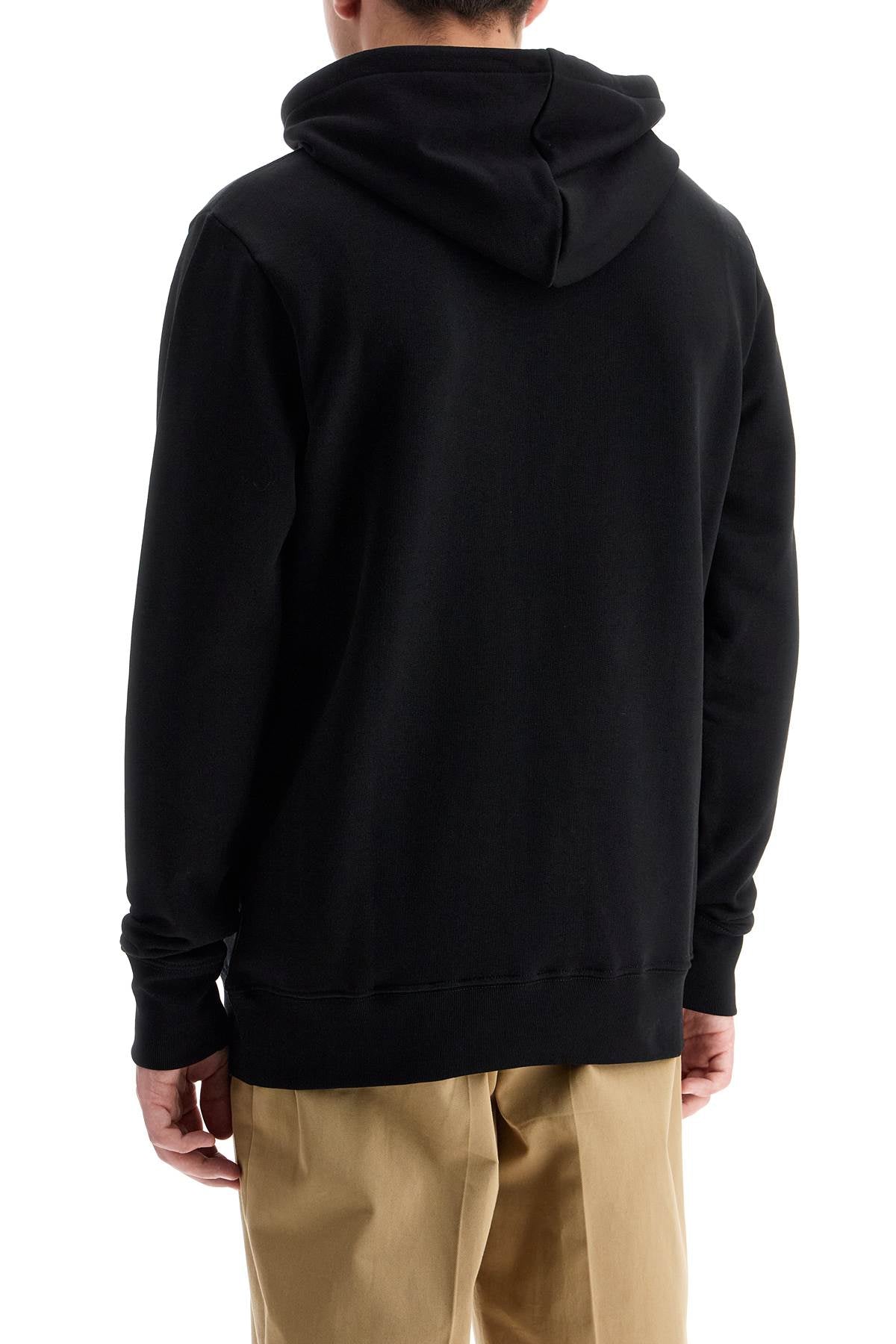 Organic Cotton Hoodie With Hood  - Black