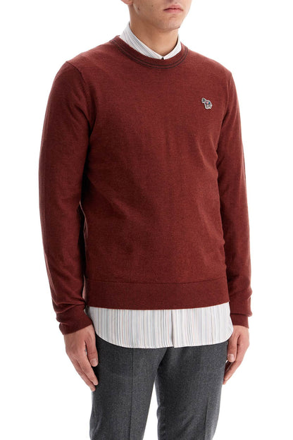 Cotton And Wool Blend Pullover Sweater  - Red