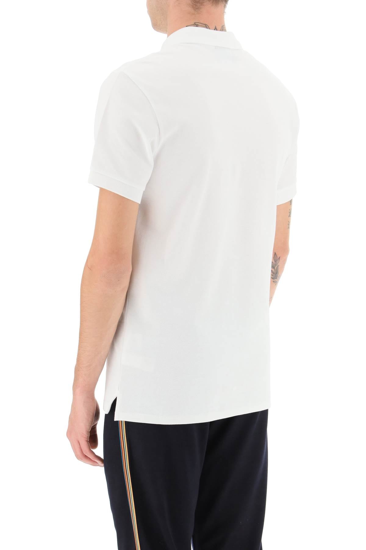 Organic Cotton Slim Fit Polo Shirt  - White