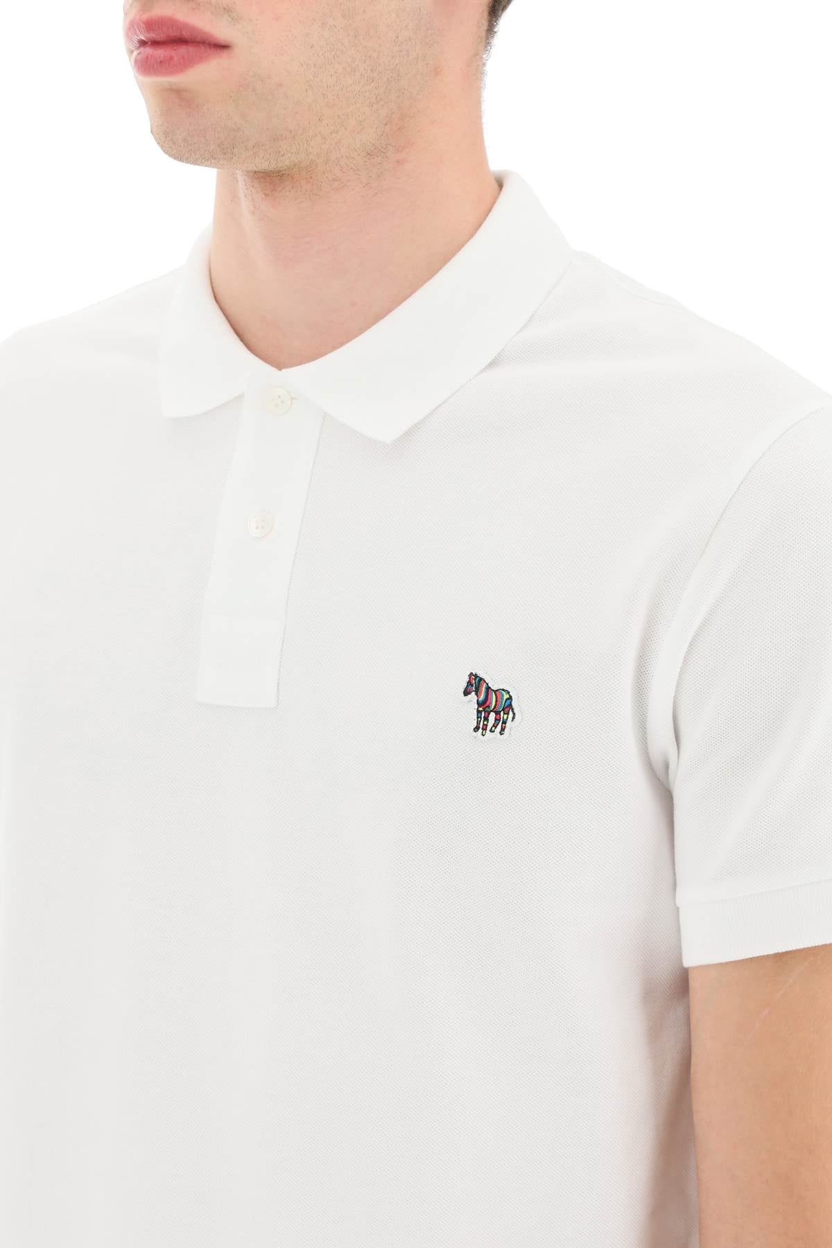 Organic Cotton Slim Fit Polo Shirt  - White