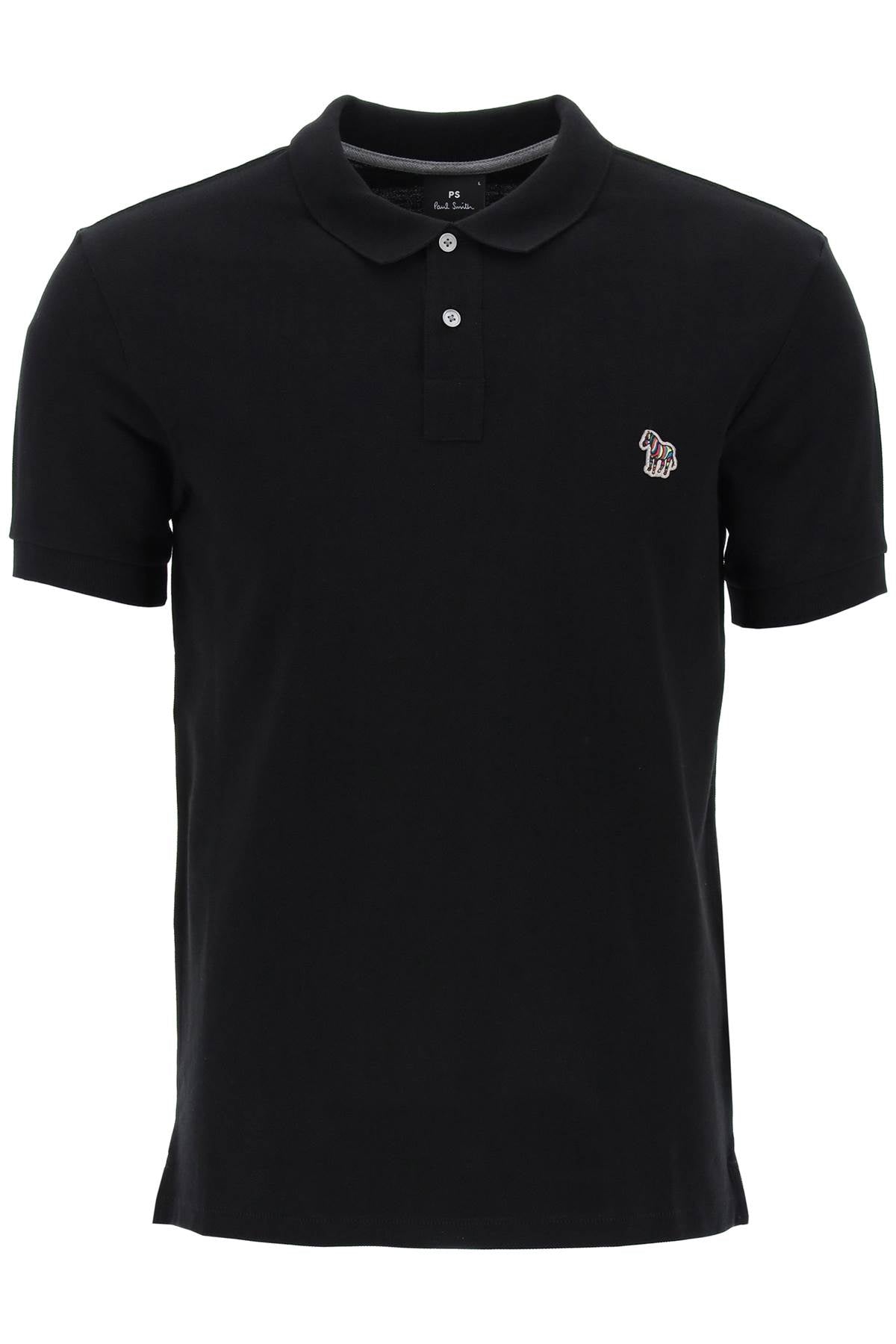 Slim Fit Polo Shirt In Organic Cotton  - Black