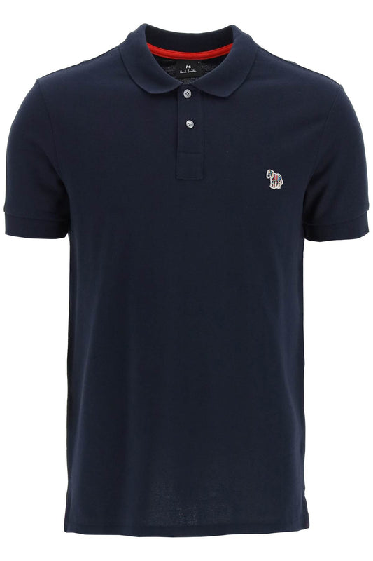 Slim Fit Polo Shirt In Organic Cotton  - Blue