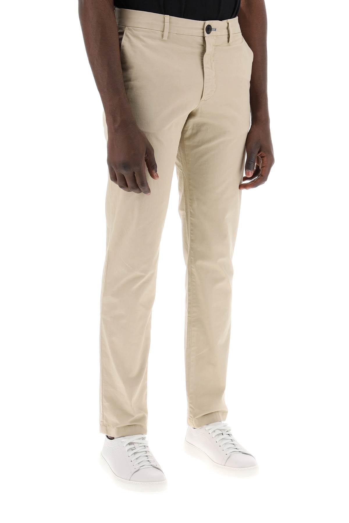 Cotton Stretch Chino Pants For  - Beige