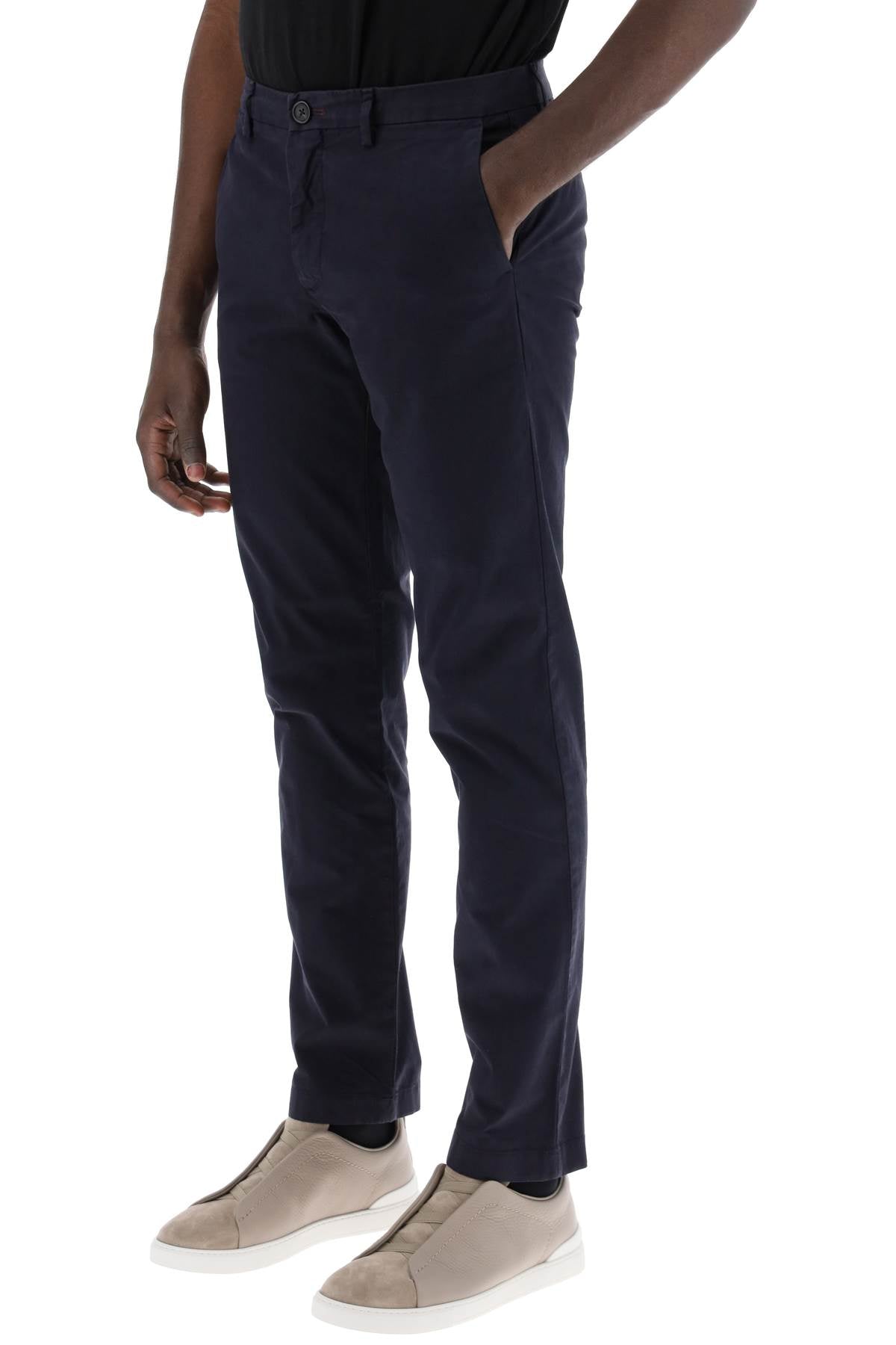 Cotton Stretch Chino Pants For  - Blue