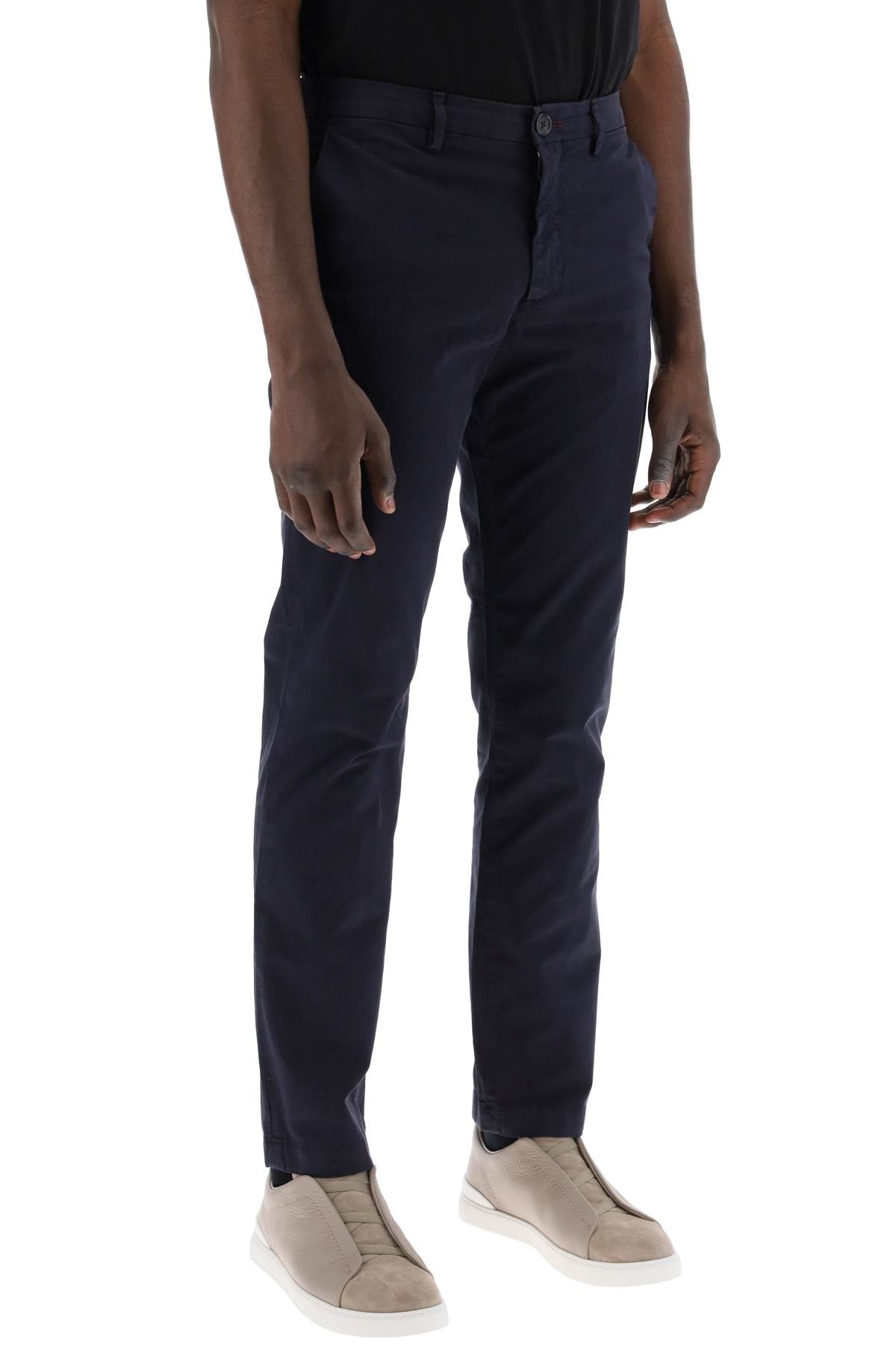 Cotton Stretch Chino Pants For  - Blue