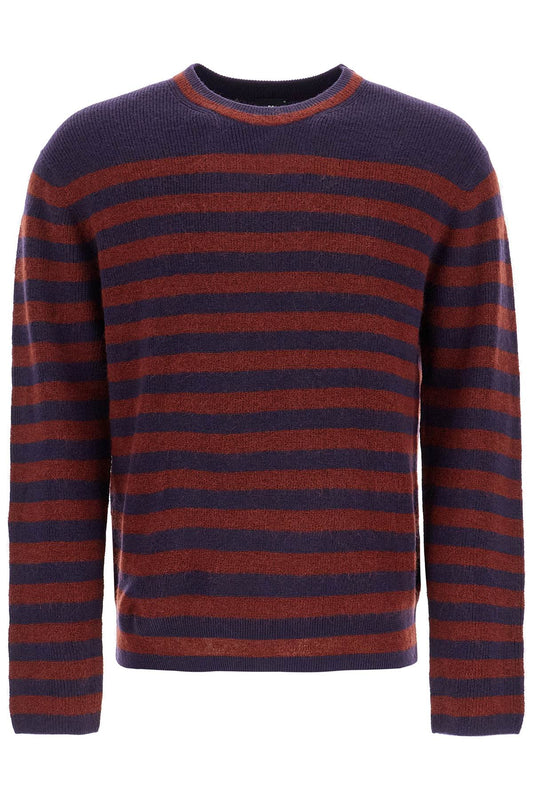 Striped Wool And Mohair Blend Pullover  - Red