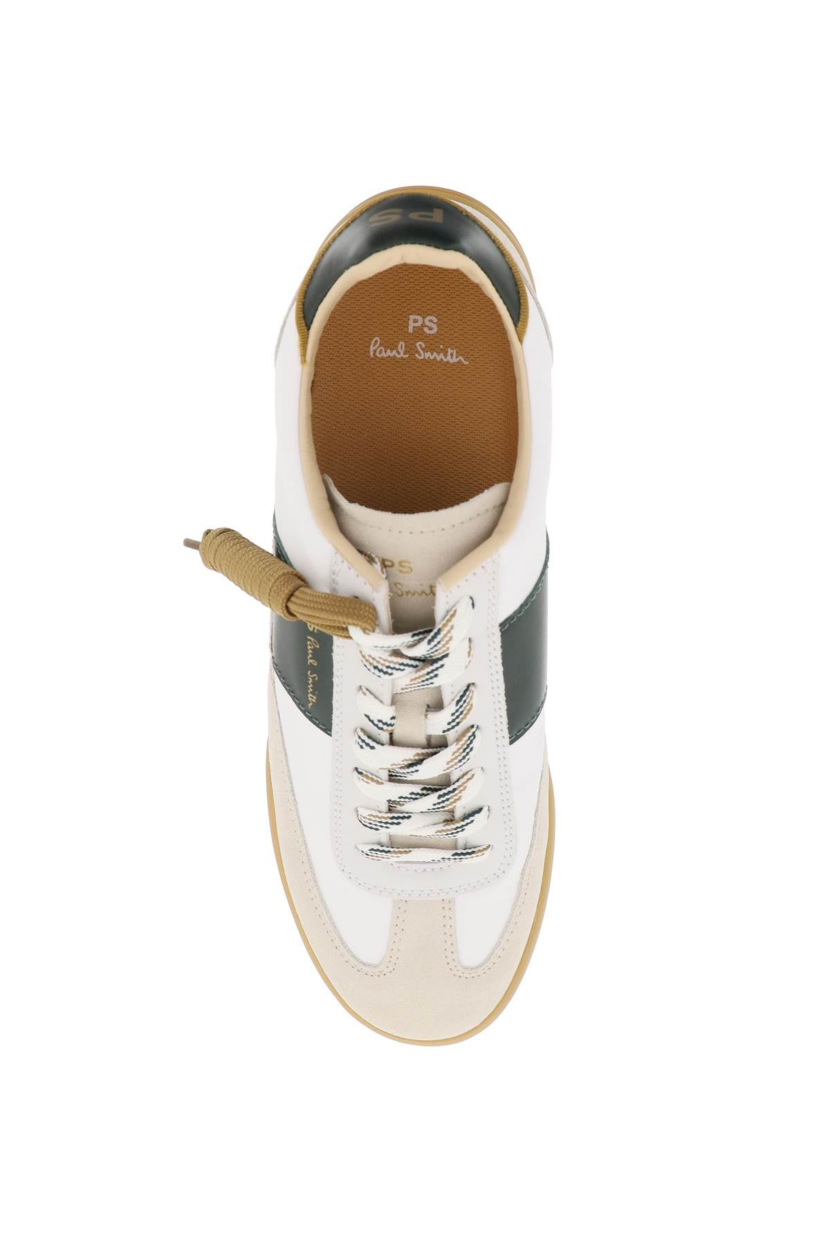 Leather And Nylon Dover Sneakers In  - White