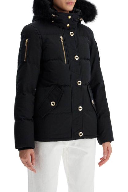 "3q Canvas Down Jacket With Shear  - Black