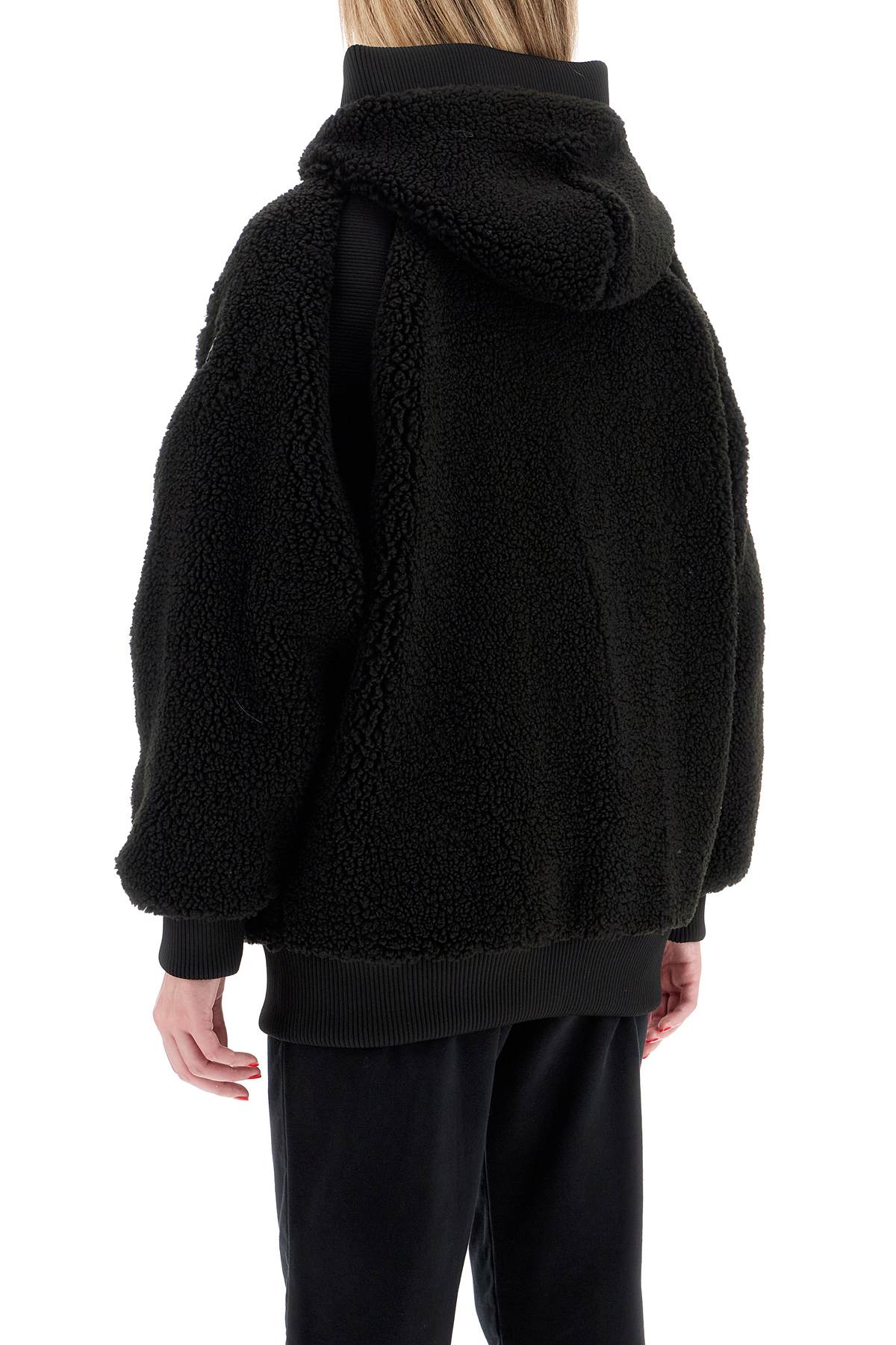 Holland Sherpa Fleece Jacket With  - Black