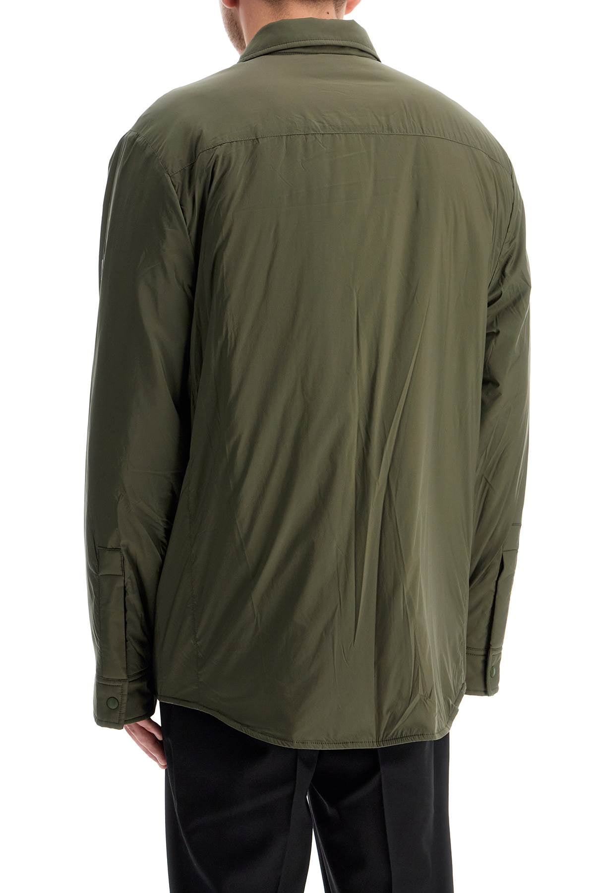 Ash Nylon Shirt-style Jacket  - Green