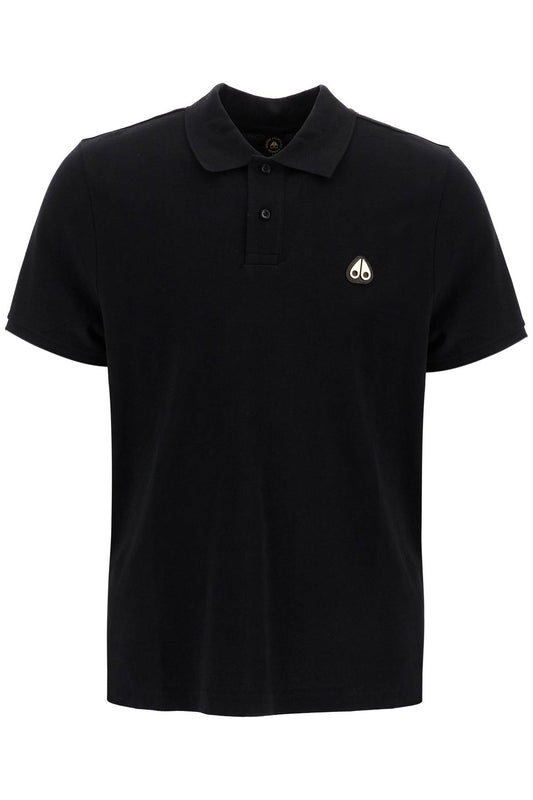 Everett Polo With Golden Logo  - Nero