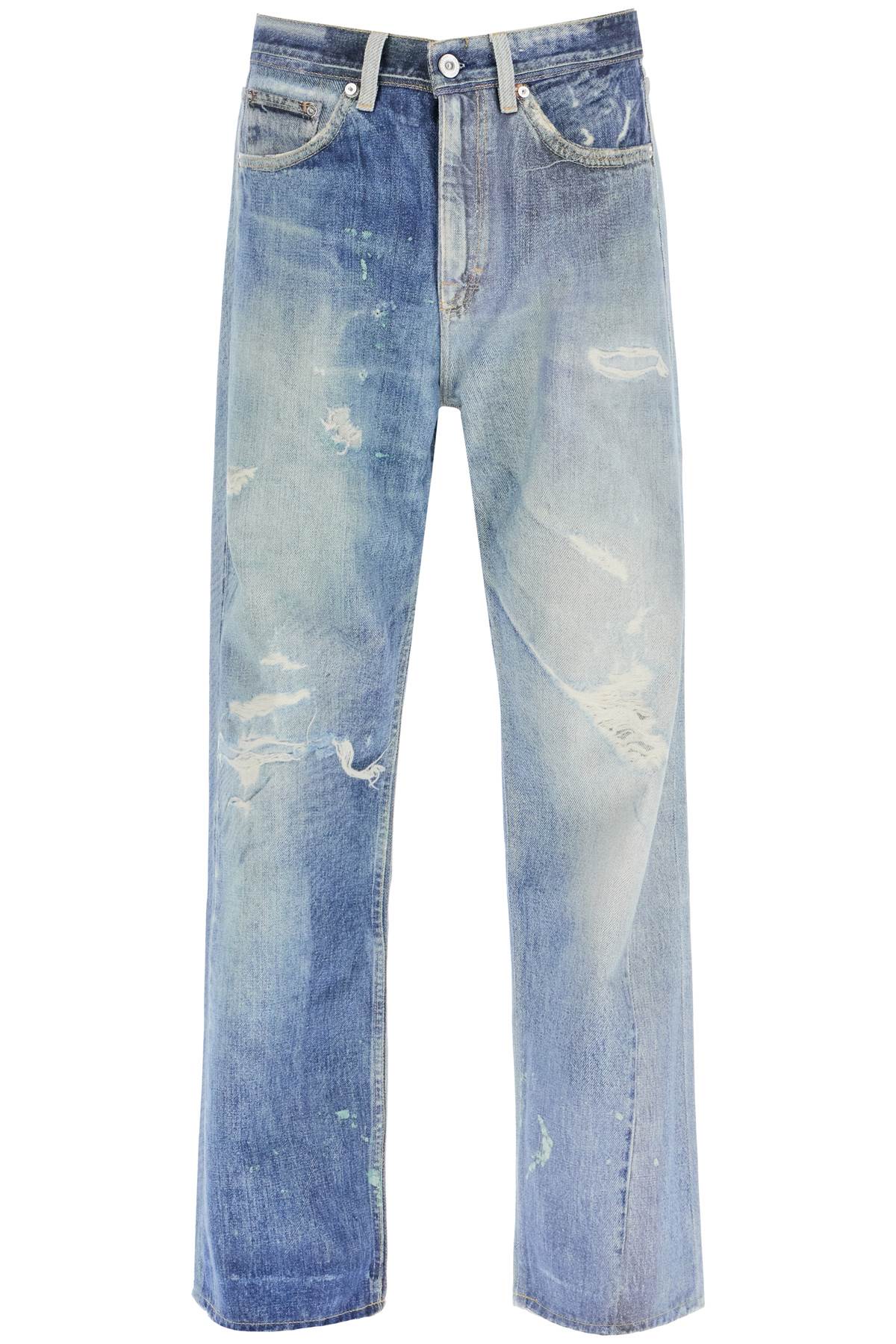 "jeans With Third Cut  - Blu