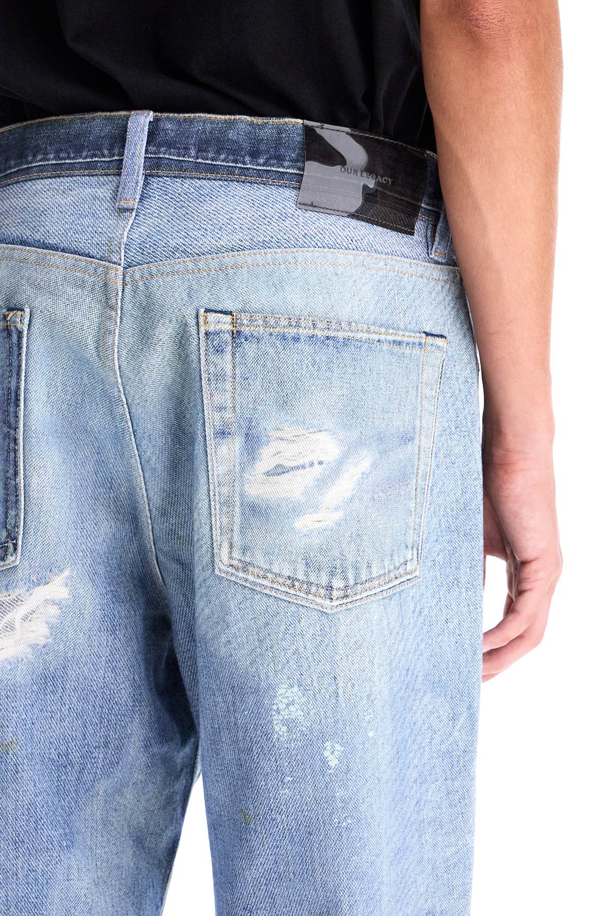 "jeans With Third Cut  - Blu