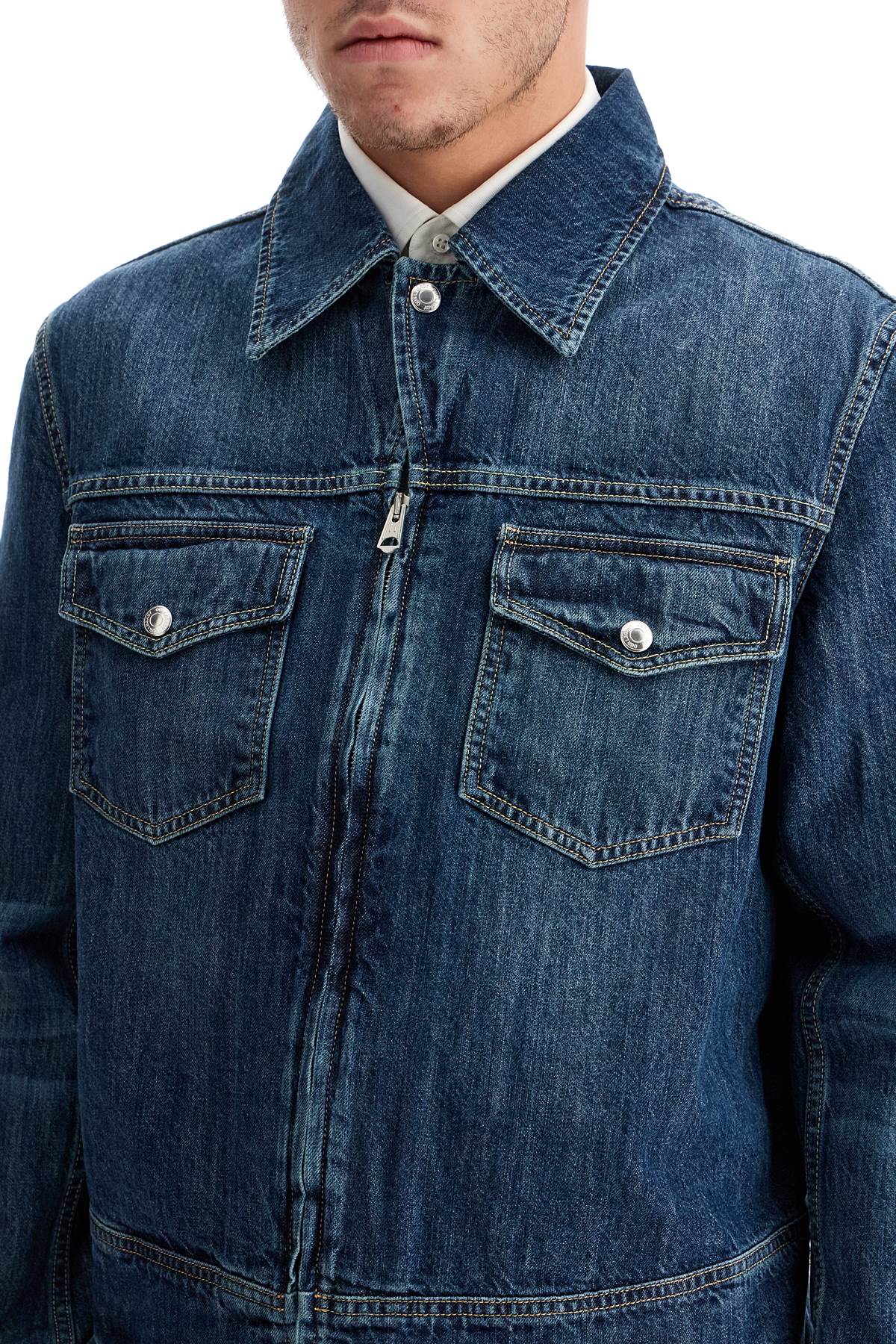 Denim Trucker Jacket For  - Blue