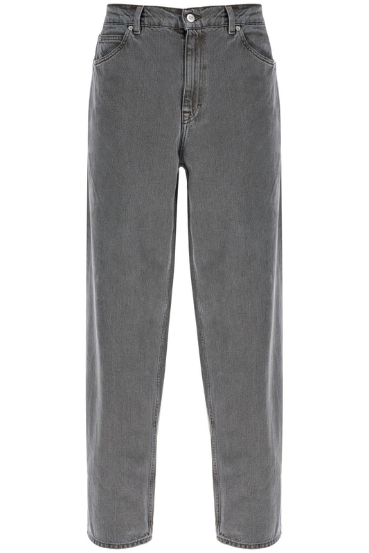 Wide Leg Denim Jeans  - Grey