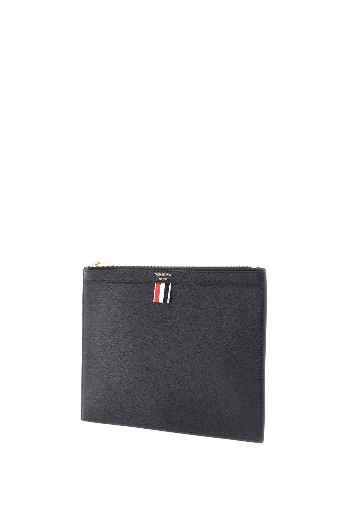 Leather Small Document Holder  - Black