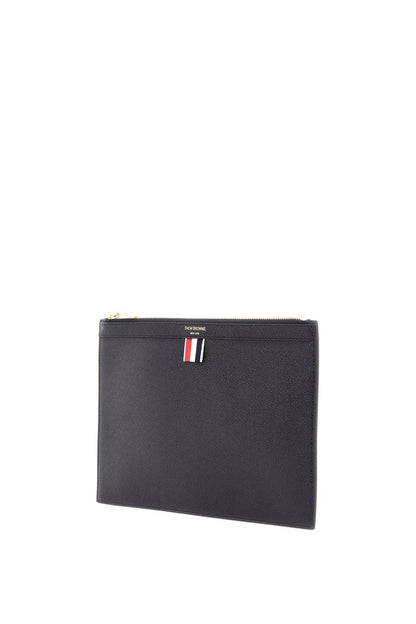 Leather Small Document Holder  - Black