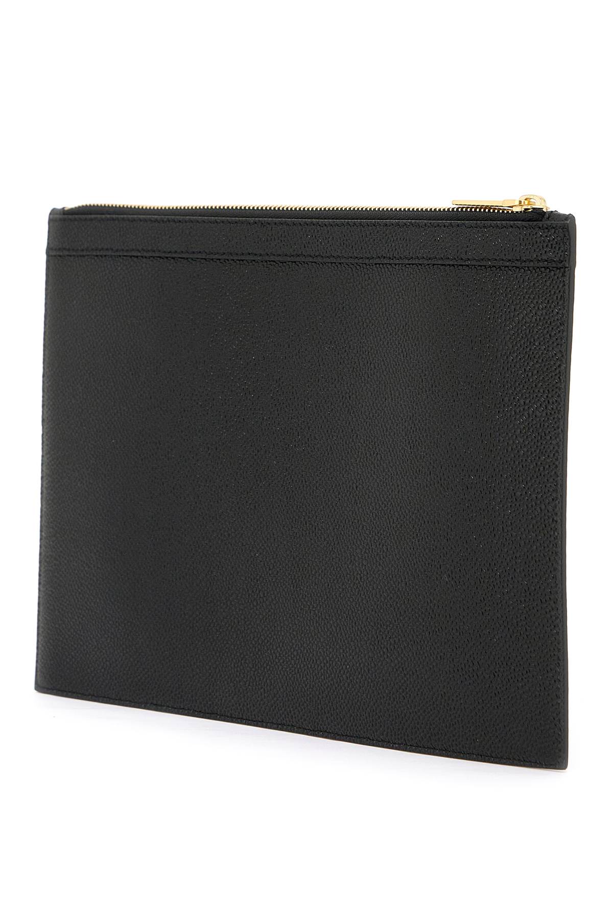 Leather Small Document Holder  - Black