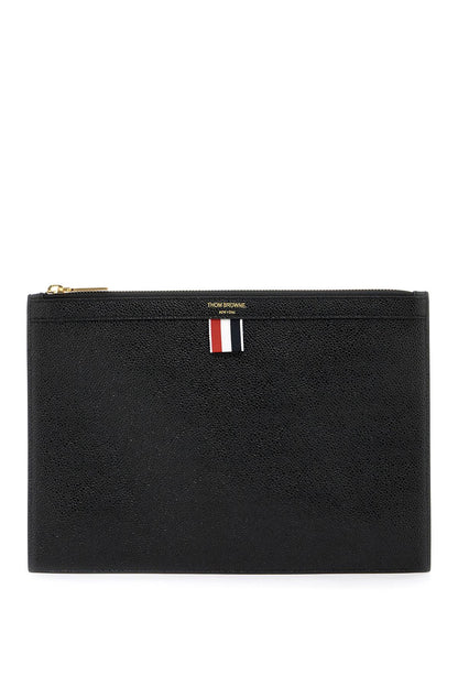 Leather Small Document Holder  - Black