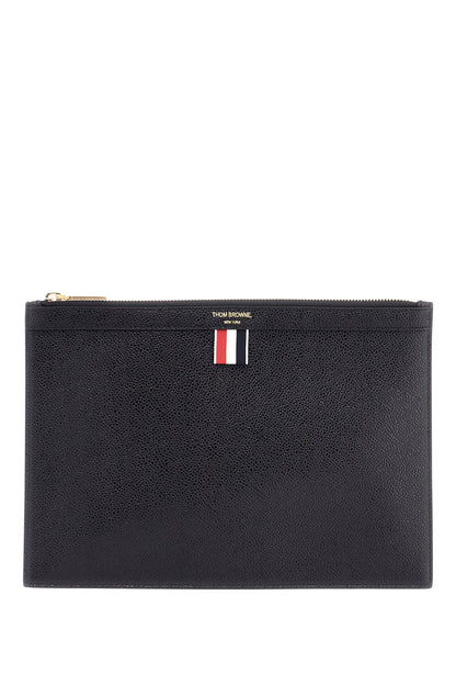 Leather Small Document Holder  - Black