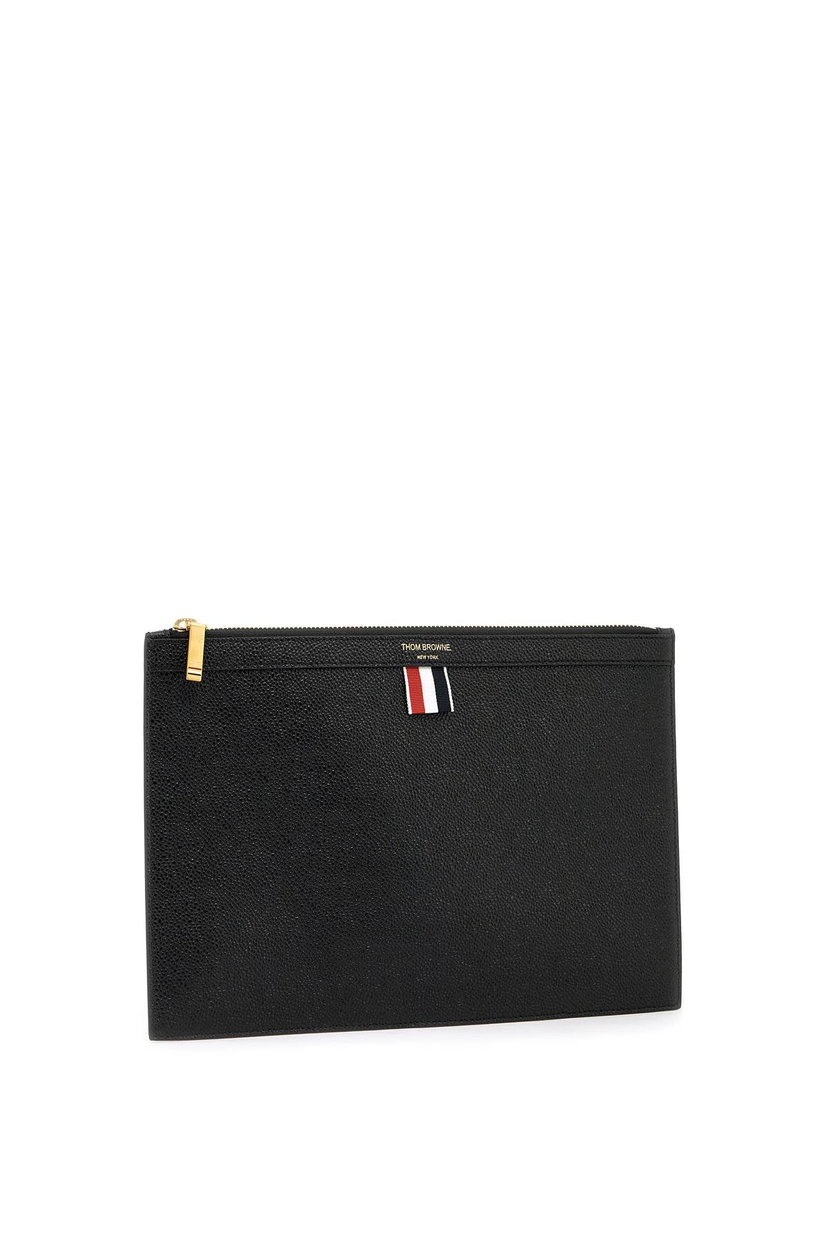 Leather Small Document Holder  - Black