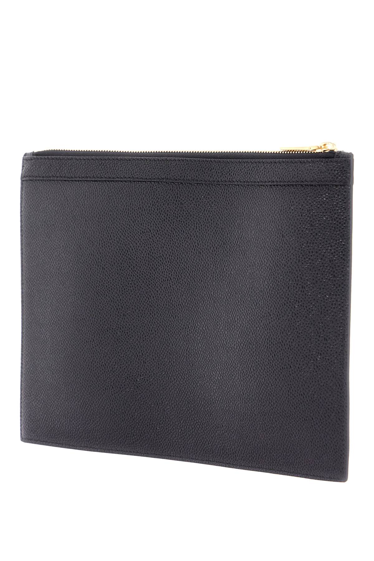 Leather Small Document Holder  - Black