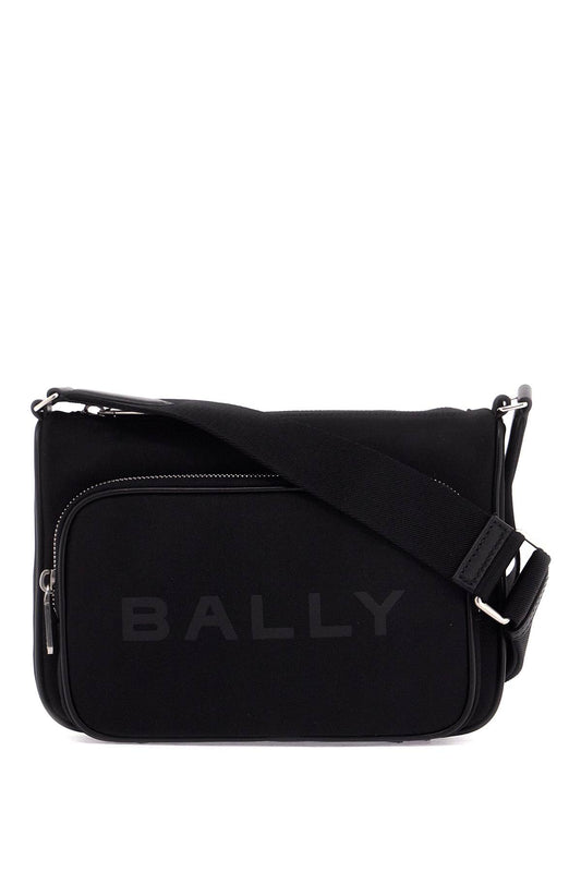 Nylon Shoulder Bag With Adjustable Strap  - Black