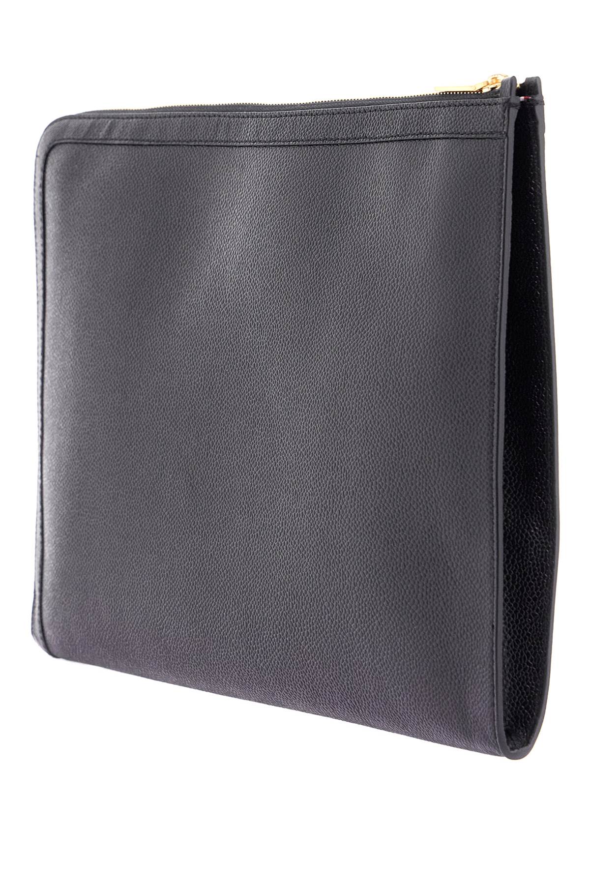 Leather Large Document Holder  - Black