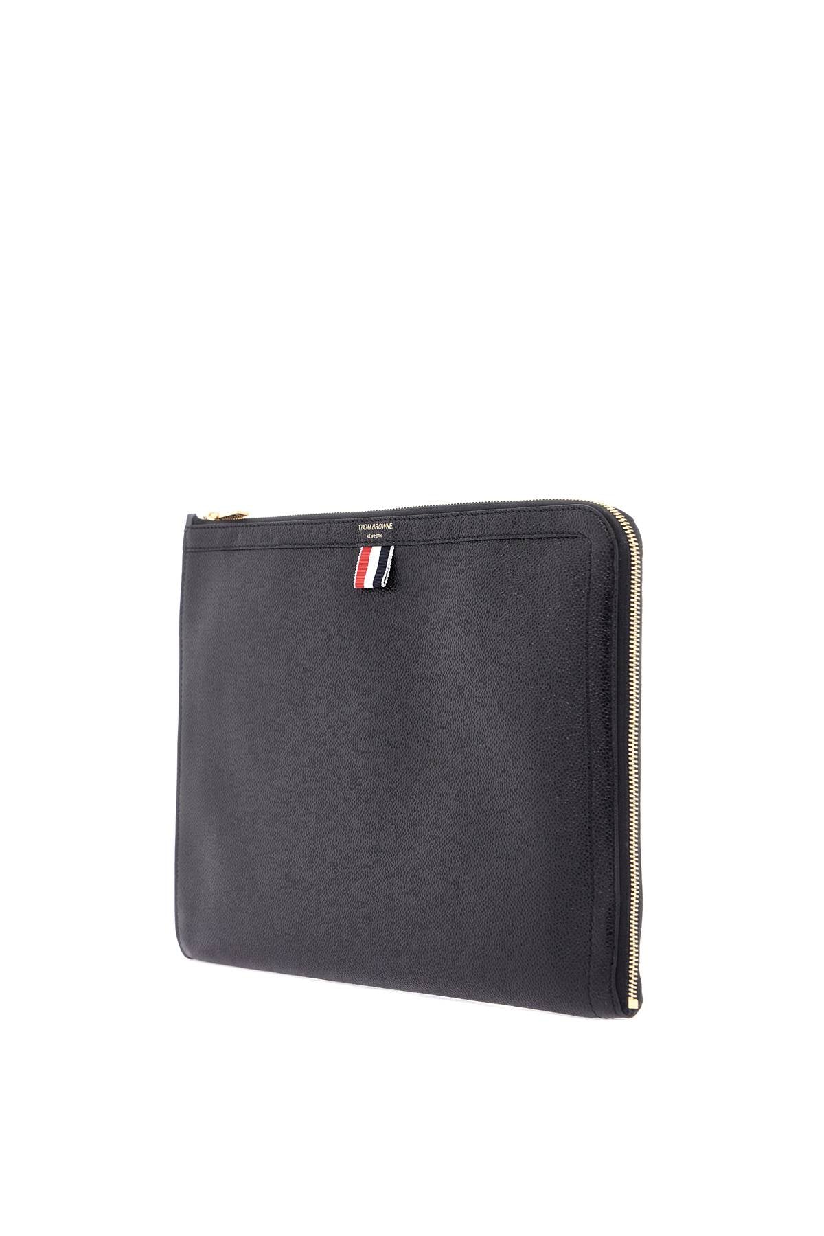 Leather Large Document Holder  - Black