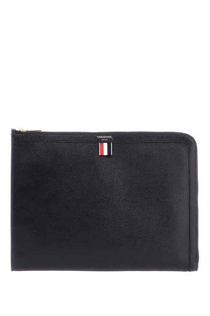 Leather Large Document Holder  - Black