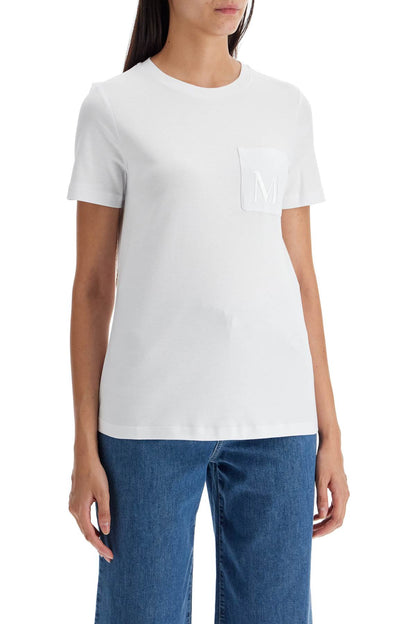 'madera' Embroidered Pocket T-shirt  - White