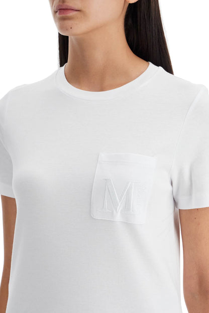 'madera' Embroidered Pocket T-shirt  - White