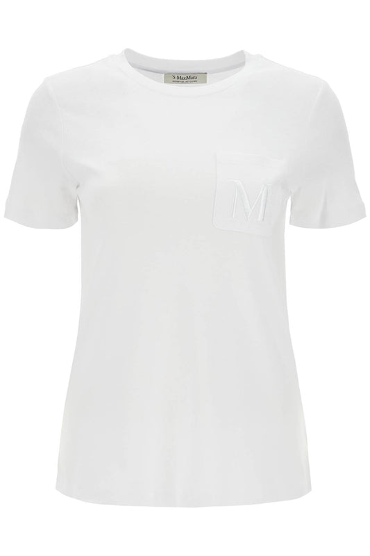 'madera' Embroidered Pocket T-shirt  - White