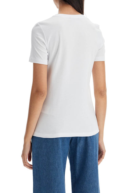 'madera' Embroidered Pocket T-shirt  - White