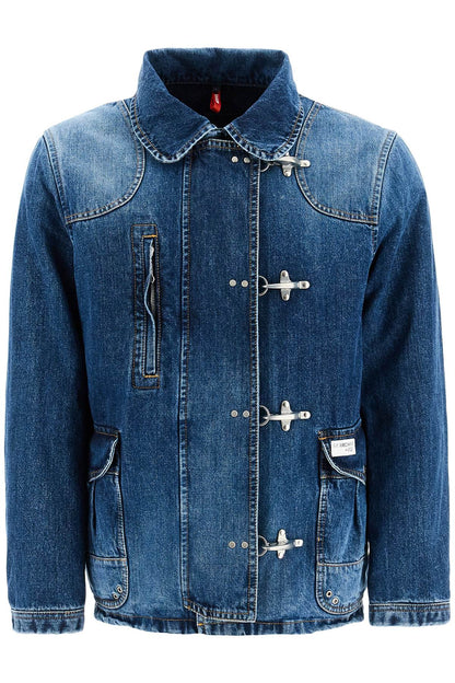 Denim Jacket With 4 Hooks  - Blue