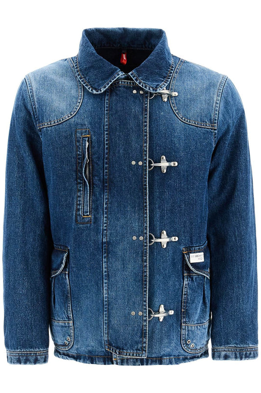 Denim Jacket With 4 Hooks  - Blue