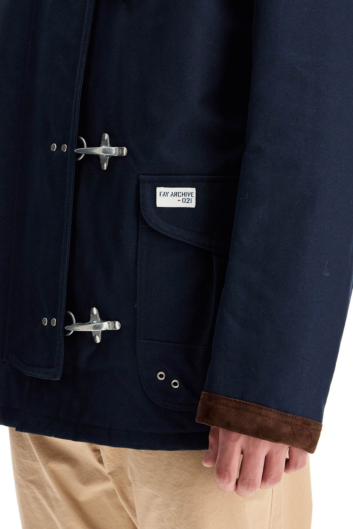 "4-hook Canvas Jacket With Classic  - Blue