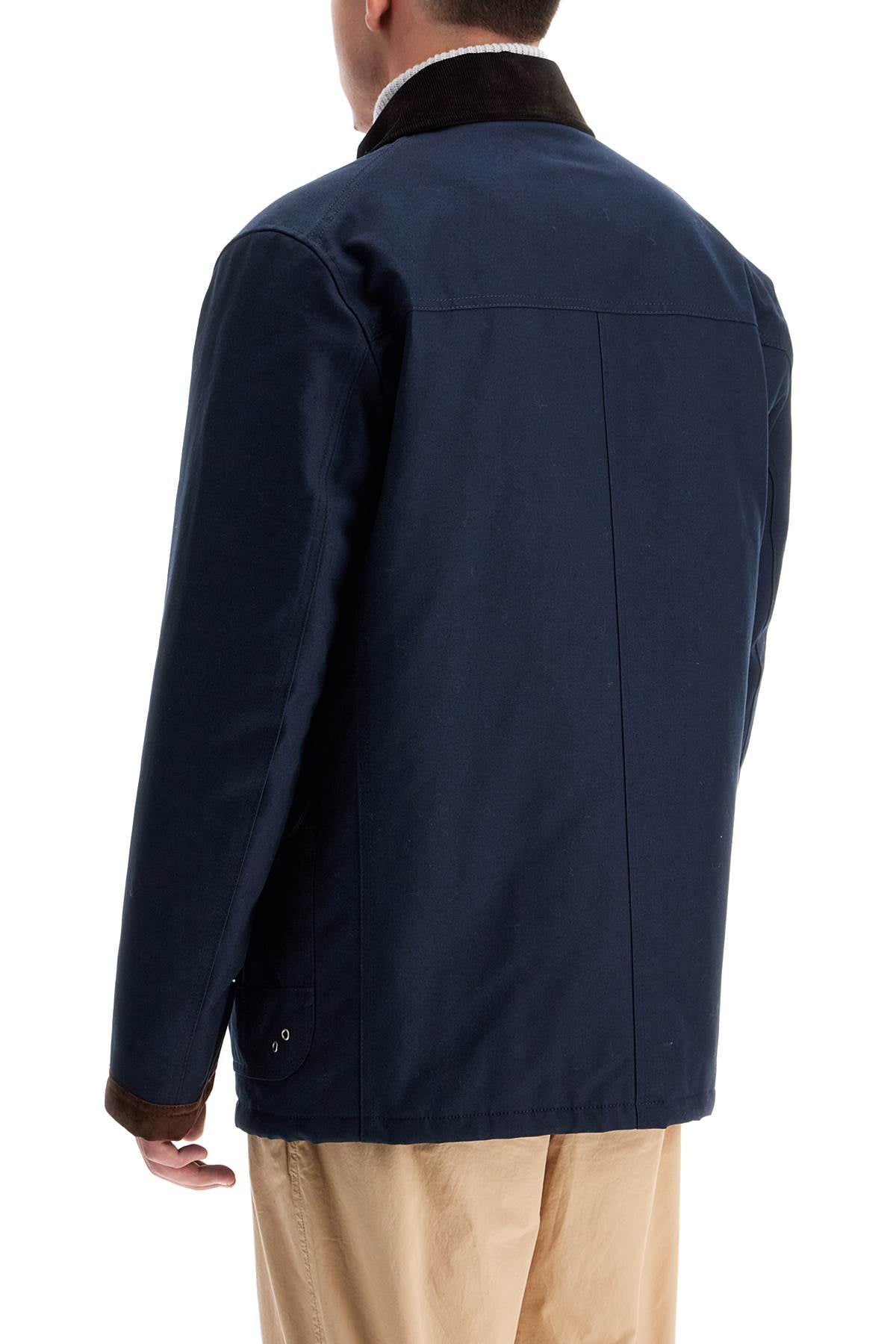 "4-hook Canvas Jacket With Classic  - Blue