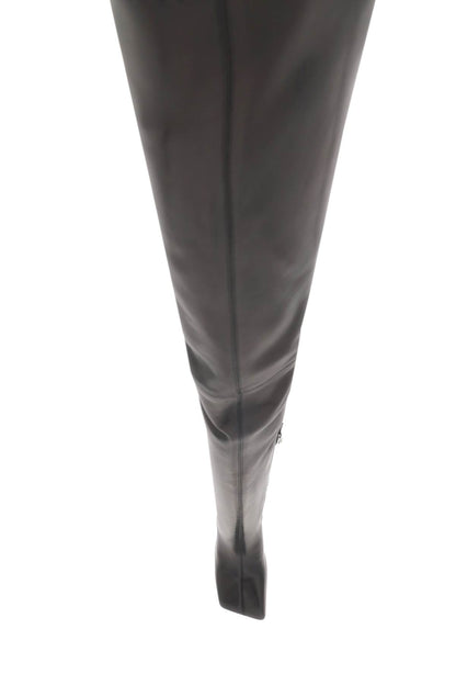 Marine Thigh High Boots  - Nero