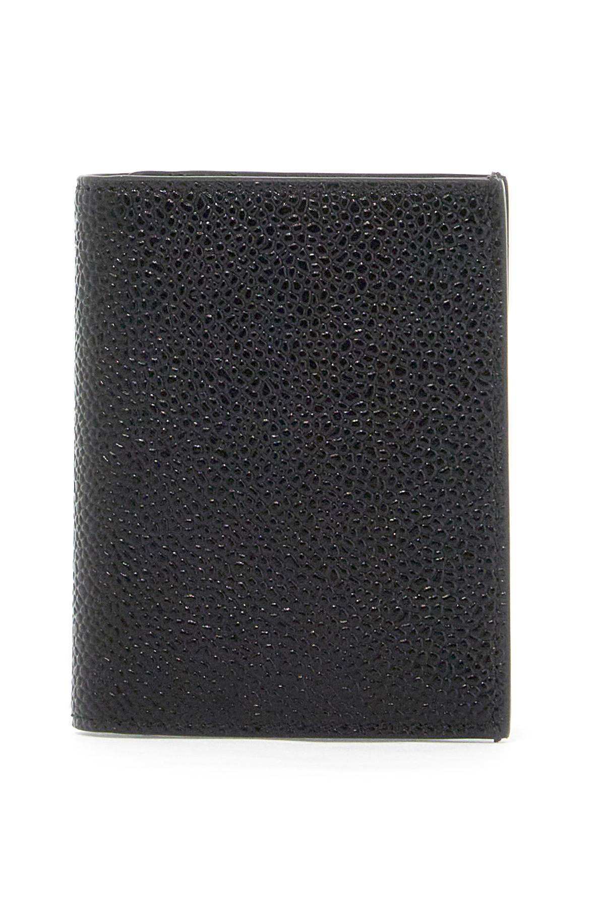 "bifold Hammered Leather Card Holder"  - Black