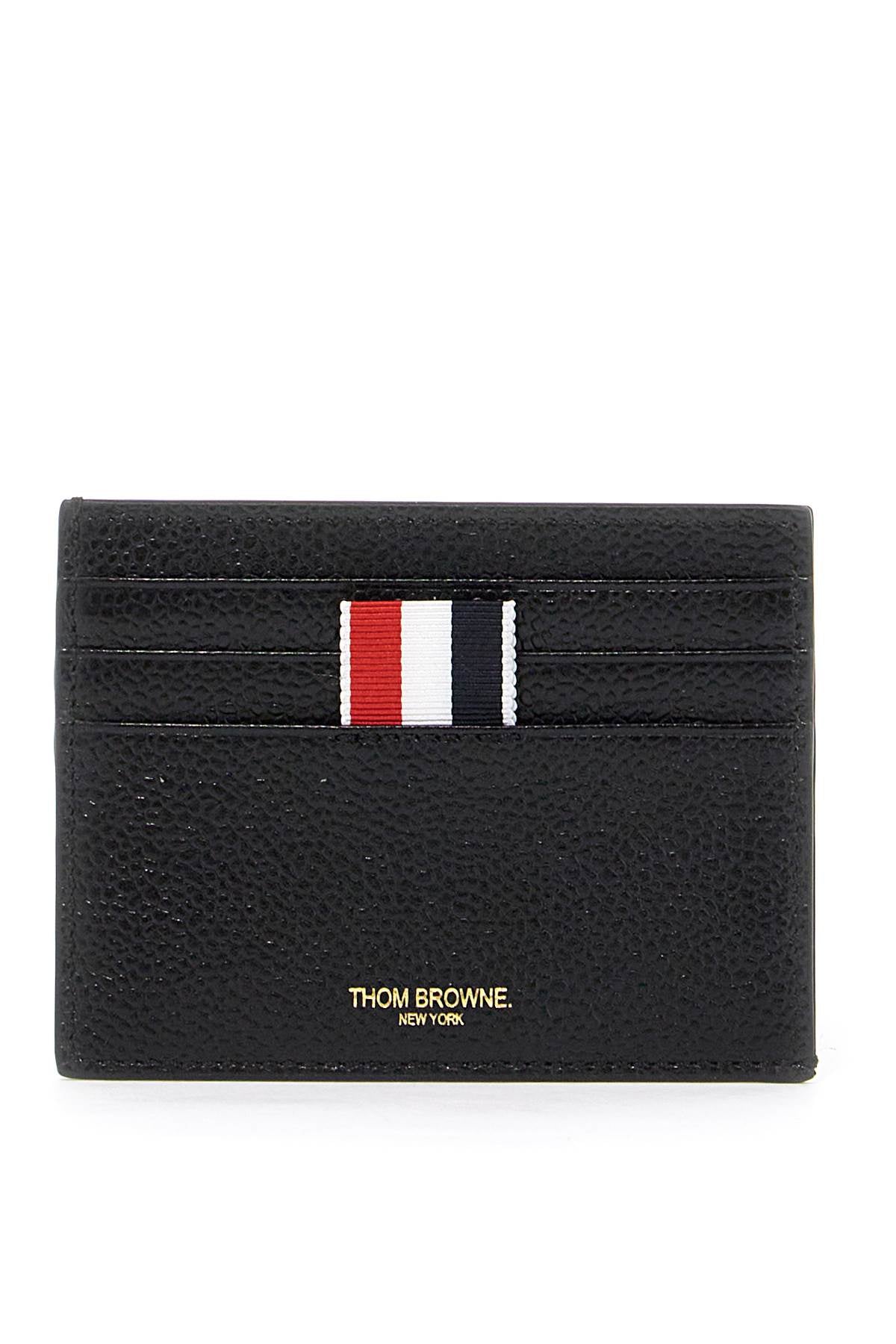 Pebble Leather Card Holder  - Nero