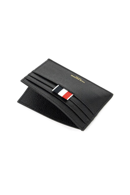 Pebble Leather Card Holder  - Nero