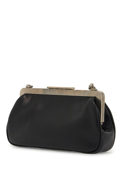 "extra Small Leather Clutch Bag"  - Black