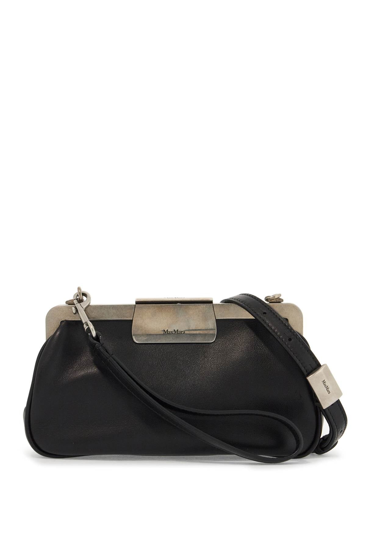 "extra Small Leather Clutch Bag"  - Black