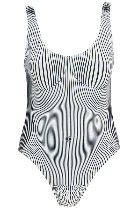 One-piece Swimsuit With Body Morphing  - White