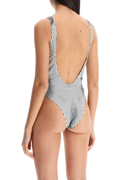 One-piece Swimsuit With Body Morphing  - White