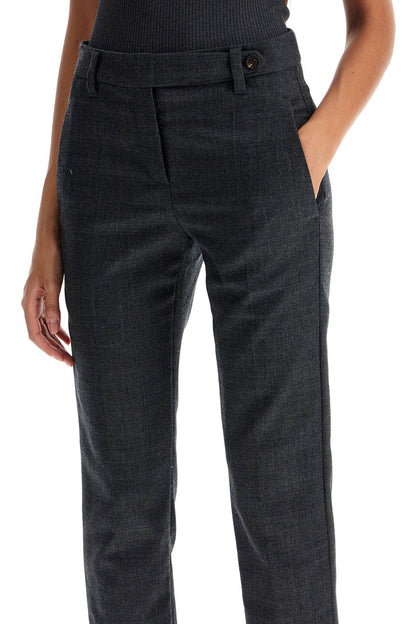 Woolen Cigarette Pants For Women  - Grey